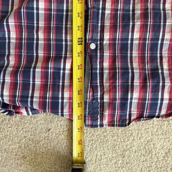 Canterbury of New Zealand Plaid Button Up Long Cotton Sleeve Shirt | Mens XL - Picture 4 of 9
